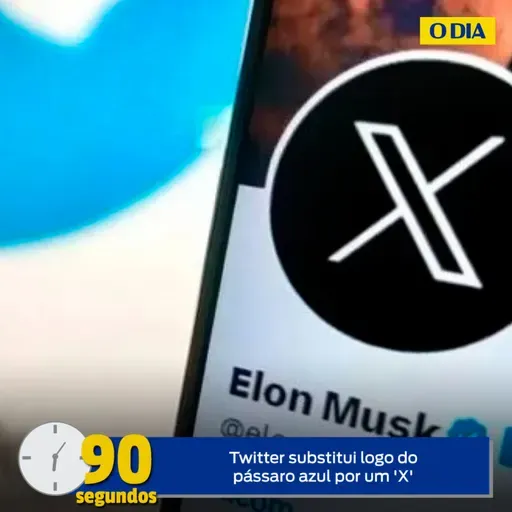 90 segundos - Twitter substitui logo do pássaro azul por um 'X'