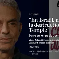 « En Israël, nous revivons la destruction du Temple », entretien avec Etgar Keret – À la une d’Akadem 49