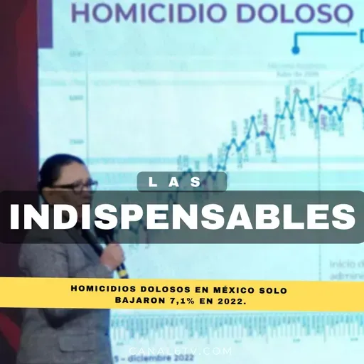 Homicidios dolosos en México solo bajaron 7,1% en 2022.