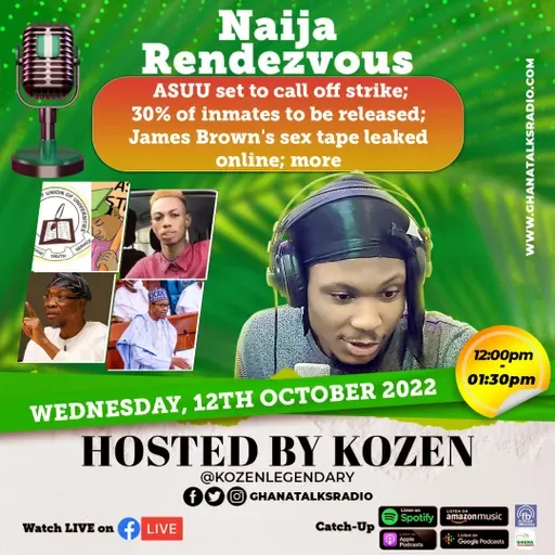 : ASUU set to call off strike; 30% of inmates to be released; James Brown's sex tape leaked
