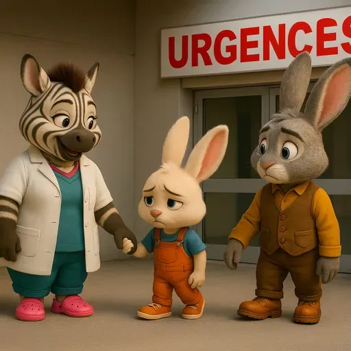 Petit Lapin va à l'hôpital