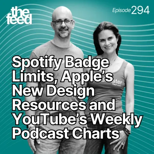 294 Spotify Badge Limits, Apple's New Design Resources and YouTube's Weekly Podcast Charts