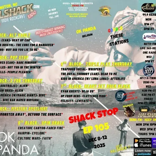 Episode 284: Halshack ep 105--SHACKSTOP-- Dec 8-12, 2025-- (KERB- KTWINS- MXTRFM- ZENOFM) --90 min weekly show--Find everything at Halshack com