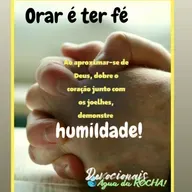 Orar é ter fé!