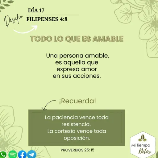 Día 17 - Desafío filipenses 4:8