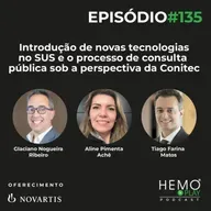 #135 - Introdução de novas tecnologias no SUS e o processo de consulta pública sob a perspectiva da Conitec - HEMO PLAY Podcast