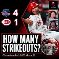 Game 90 - Phillies 4, Reds 1 (Reds Strike Out 18 Times, Farm System Ranked 25th in MLB)