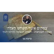 פרשת צו-פסח • 'במקום אשר תשחט העולה' - מפסח לשבועות - הארת הנשמה ותיקון הגוף