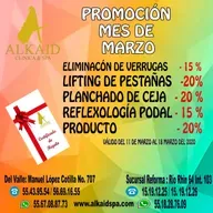 Alkaid Clinica And Spa Promociones de Marzo . Pestañas, cejas, reflexlogia