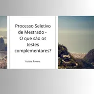 #Processo seletivo de mestrado - O que são os testes complementares?