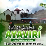 👨🏼‍🌾🎉 Feliz 59 aniversario comunidad campesina de Ayaviri - Limatambo - Cusco.