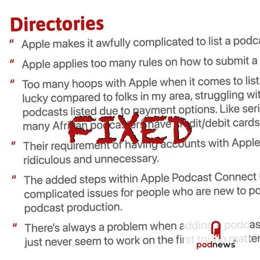 Apple Podcasts fixes its submissions process