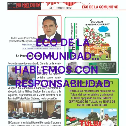 165. ECO DE LA COMUNIDAD...…. HABLEMOS CON RESPONSABILIDAD