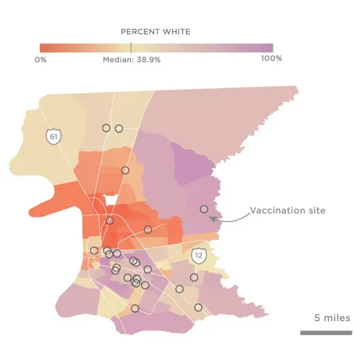 Across The South, COVID-19 Vaccine Sites Missing From Black And Hispanic Neighborhoods