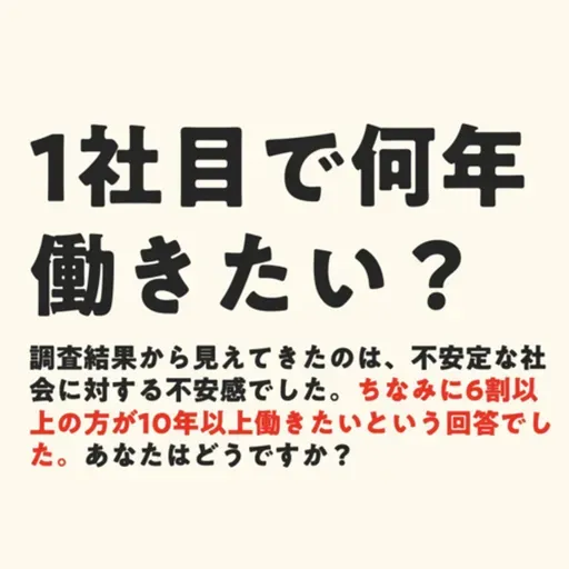 1社目で何年働きたい？