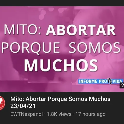 El mito de aborto para tener un futuro como humanidad