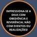 PNCD 2024 #204 | IMPRESSIONA-SE A DEUS COM OBEDIÊNCIA E REVERÊNCIA; NÃO COM EVENTOS OU REALIZAÇÕES!