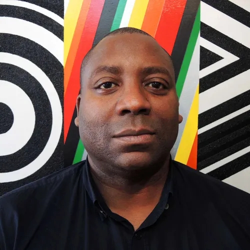 Rico Gatson is a Brooklyn-based multimedia artist, who grew up in Riverside, California. His work is influenced by optical art ("op art.) and early 20th-century Russian Constructivist propaganda posters, and through his bold geometric compositions.