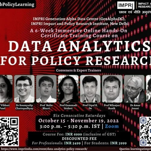 Day 3 | Data Analytics for Policy Research | A 6-Week Immersive Online Hands-On Certificate Training Course | #WebPolicyLearning IMPRI