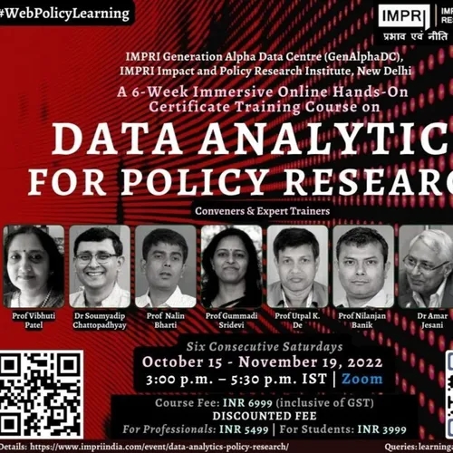 Day 6 | Data Analytics for Policy Research | A 6-Week Immersive Online Hands-On Certificate Training Course | #WebPolicyLearning IMPRI
