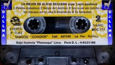 🇧🇴🇵🇪🇧🇷Lo mejor de Alicia Lado 2 B Delgado🎵🎵 Arpa Lucio Pacheco Cassette Original DJ. (LLAMA)