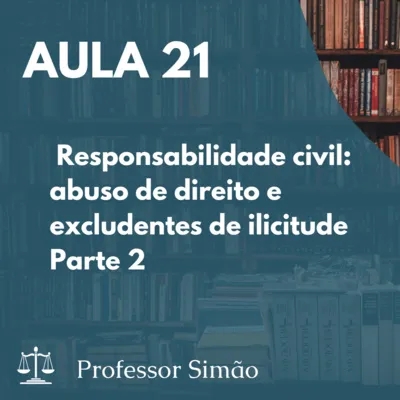 Curso de TGDP - Aula 21 – Responsabilidade civil: abuso do direito e excludentes de ilicitude – Parte 2