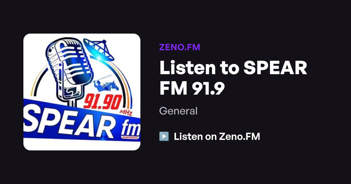 Listen to SPEAR FM 91.9 | Zeno.FM