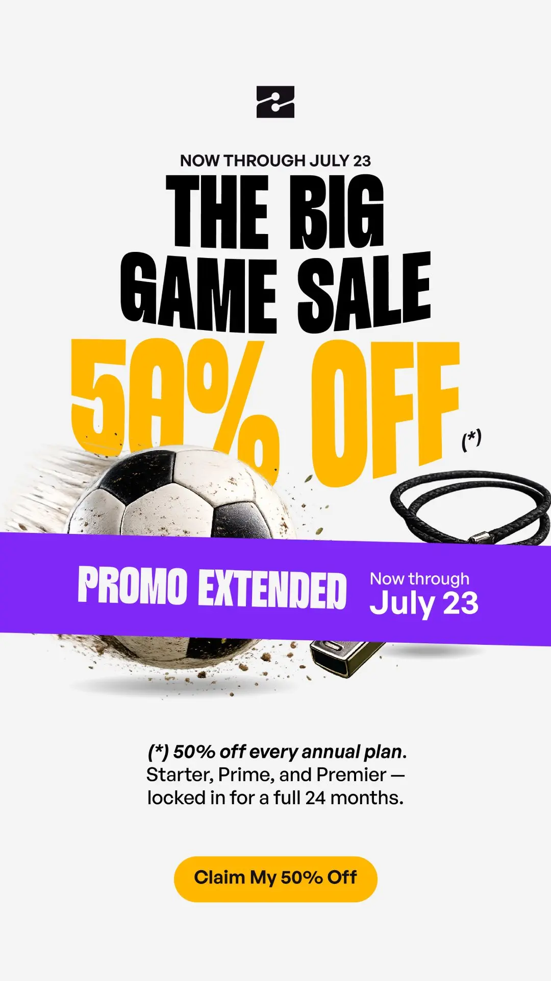 Promo extended! 50% off annual plans for 24 months, through July 23